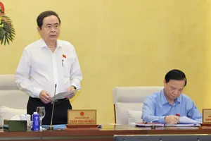 Chủ tịch Quốc hội Trần Thanh Mẫn phát biểu khai mạc phiên họp. Ảnh: QUANG PHÚC 