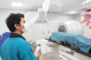 Bệnh nhân xạ trị tại Bệnh viện Ung bướu TPHCM (cơ sở 2)