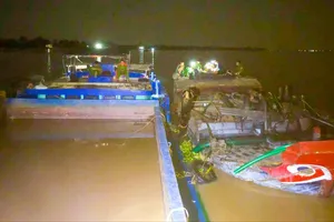 Vĩnh Long: Phát hiện 2 phương tiện khai thác cát trái phép 