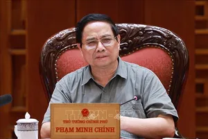 Thủ tướng Phạm Minh Chính chủ trì cuộc họp. Ảnh: TTXVN
