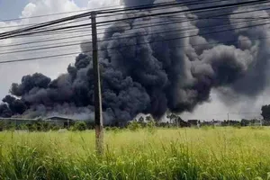 Đồng Nai: Cháy lớn một nhà xưởng, thiêu rụi nhiều tài sản