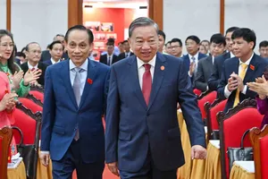 Tổng Bí thư Tô Lâm đến dự Đại hội đại biểu Đảng bộ Văn phòng Trung ương Đảng nhiệm kỳ 2025-2030. Ảnh: VIẾT CHUNG