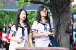 Học sinh Trường THCS - THPT Lương Thế Vinh, Hà Nội. Ảnh: QUANG PHÚC