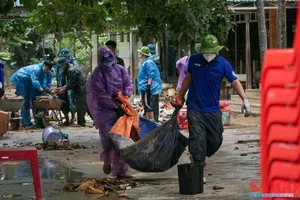 Hình ảnh lực lượng từ TPHCM hỗ trợ Khánh Hòa tái thiết sau mưa lũ