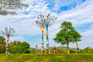 Các tác phẩm được đặt trong không gian ngoài trời tại Flamingo Đại Lải