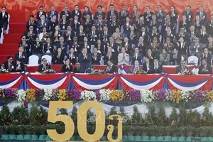 Tổng Bí thư Tô Lâm và Phu nhân dự Lễ kỷ niệm 50 năm Quốc khánh Lào