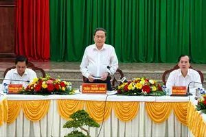 Chủ tịch Quốc hội Trần Thanh Mẫn phát biểu tại buổi làm việc. Ảnh: TÍN HUY