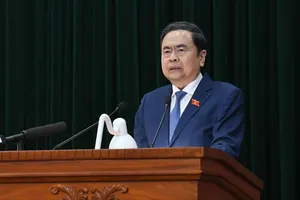 Chủ tịch Quốc hội Trần Thanh Mẫn phát biểu tại buổi làm việc