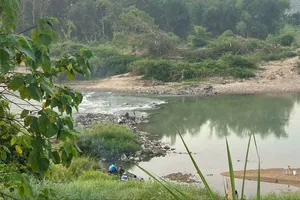 Sông Cái đoạn qua thôn Đồng Trăng 3, xã Diên Lâm