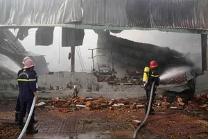 Gia Lai: Lửa lớn bao trùm khu xưởng, nhiều ô tô điện cháy trơ khung