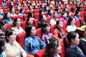 Các đại biểu tham dự Đại hội đại biểu Phụ nữ toàn quốc lần thứ XIV. Ảnh: HÀ NGUYỄN