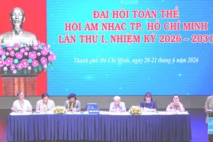 Đại hội Hội Âm nhạc TPHCM lần thứ I, nhiệm kỳ 2026-2031 diễn ra trong 2 ngày. Ảnh: THÚY BÌNH
