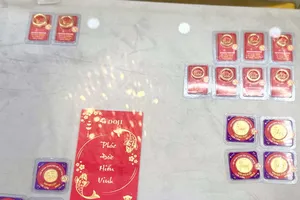 Chiều 14-7: Giá vàng thu hẹp đà giảm so với buổi sáng