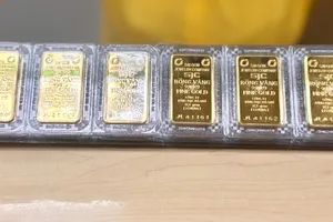 Vàng thương hiệu SJC. Ảnh: NHUNG NGUYỄN