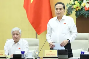 Chủ tịch Quốc hội Trần Thanh Mẫn phát biểu khai mạc phiên họp thứ 6 của Ủy ban Thường vụ Quốc hội chiều 3-9. Ảnh: QUANG PHÚC