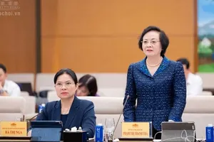 Phó Thủ tướng Chính phủ Phạm Thị Thanh Trà phát biểu tiếp thu ý kiến của UBTVQH. Ảnh: CỔNG THÔNG TIN ĐIỆN TỬ QUỐC HỘI 