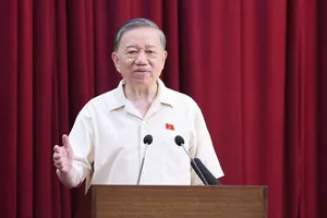 Tổng Bí thư, Chủ tịch nước Tô Lâm dự hội nghị đại biểu Quốc hội tiếp xúc cử tri TP Hà Nội, chiều 27-9. Ảnh: QUANG PHÚC