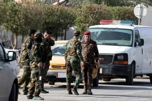 Lực lượng an ninh Iraq tại thủ đô Baghdad, Iraq. Ảnh: EPA