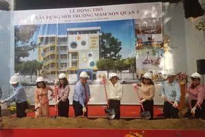 Lễ khởi công xây dựng Trường Mầm non quận, tại số 32 bis Nguyễn Thị Diệu, phường 6, quận 3