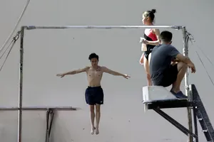 Tài năng trẻ Nguyễn Văn Khánh Phong của đội tuyển TDDC Việt Nam. Ảnh: DŨNG PHƯƠNG