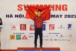 VĐV xuất sắc Nguyễn Huy Hoàng giành 5 HCV tại SEA Games 31.​​​​​ Ảnh: DŨNG PHƯƠNG