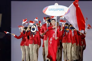 Các VĐV Singapore đã sẵn sàng cho những cuộc tranh tài tại đại hội diễn ra ở Campuchia