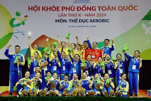 Đội tuyển aerobic TPHCM giành ngôi nhất toàn đoàn HKPĐ toàn quốc 