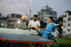 Đội tuyển Teqball Việt Nam tích cực tập luyện cho giải Vô địch thế giới 2024. Ảnh: DŨNG PHƯƠNG 