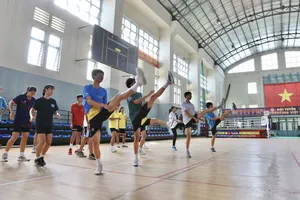 Đội tuyển taekwondo đối kháng trẻ Việt Nam tích cực tập luyện