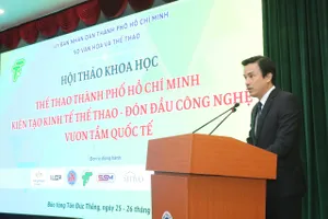 Phó Giám đốc Sở VH-TT TPHCM Nguyễn Nam Nhân đánh giá cao tầm quan trọng của Hội thảo trong việc phát triển thể thao TPHCM