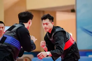 Nguyễn Tấn Sang là một trong những VĐV chủ lực của đội tuyển pencak silat TPHCM