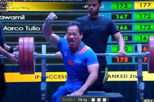 Lê Văn Công dự tranh hạng cân 49kg nam giải Vô địch cử tạ người khuyết tật thế giới 2025