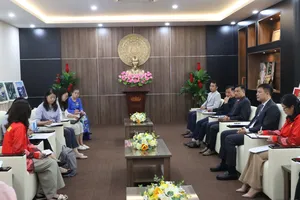 Buổi làm việc giữa đại diện Trung tâm Huấn luyện thể thao quốc gia và Viện Khoa học thể thao Trung Quốc. Ảnh: THANH TÙNG 