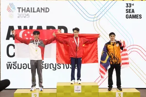 Xuân Thiện bảo vệ thành công HCV ngựa vòng SEA Games. Ảnh: THANH TÙNG 
