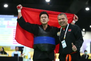 Nguyễn Tấn Sang giành HCV SEA Games thứ 3 liên tiếp. Ảnh: DŨNG PHƯƠNG 