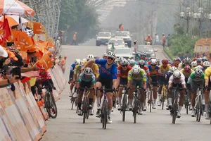 Marchuk Dzianis vui mừng với chiến thắng. Ảnh: Hoàng Hùng