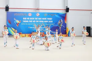 Nội dung Gymdance lần đầu tiên đưa vào thi đấu tại Việt Nam. Ảnh: THANH TÙNG 