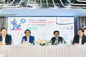 Ban tổ chức thông tin về giải đấu 2026. Ảnh: DŨNG PHƯƠNG 