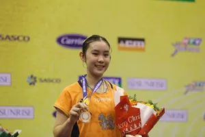 Sarunrak Vitidsarn vô địch đơn nữ Vietnam Open 2026. Ảnh: THANH TÙNG 