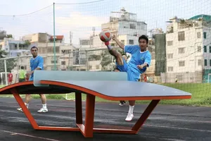 Bá Trường Giang là VĐV trụ cột của teqball TPHCM, cũng như teqball Việt Nam từ ngày đầu phát triển. Ảnh: DŨNG PHƯƠNG 
