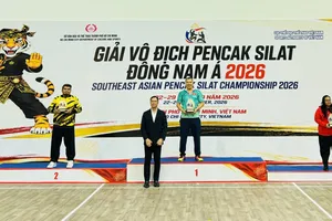 Đội tuyển pencak silat Việt Nam giành hạng nhất toàn đoàn giải vô địch Đông Nam Á. Ảnh: THANH TÙNG 