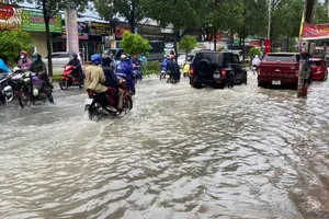 Đồng Nai: Mưa lớn kéo dài làm nhiều tuyến đường ngập nặng