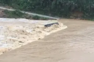 Khu vực anh D. bị nước lũ cuốn trôi mất tích