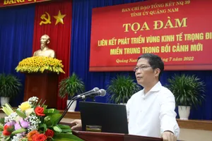 Trưởng Ban Kinh tế Trung ương phát biểu chỉ đạo Tọa đàm. Ảnh: NGUYỄN CƯỜNG