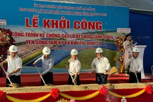 Đà Nẵng: Khởi công dự án kè chống sạt lở ven sông Tam Kỳ