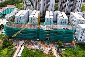 Cất nóc block C nhà ở xã hội EHomeS Nam Sài Gòn