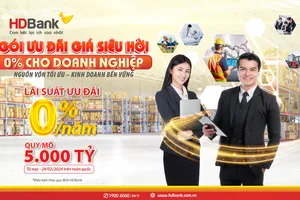 Cùng doanh nghiệp đón Tết, HDBank tung thêm gói tín dụng lãi suất 0% 
