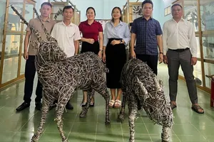 Đôi Sao La làm từ hơn 5.000 dây bẫy thú rừng