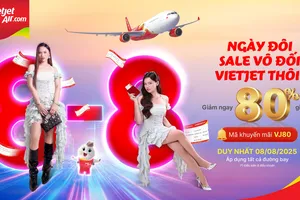 Tưng bừng đón ngày đôi 8-8, Vietjet giảm tới 80% giá vé cho tất cả các đường bay