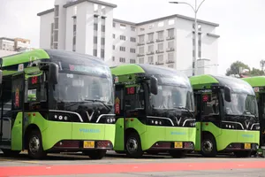 VinBus chuyển đổi 169 xe buýt của 9 tuyến sang xe điện
